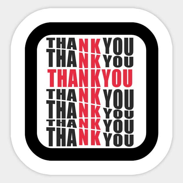 THANK YOU Sticker by Designz4U